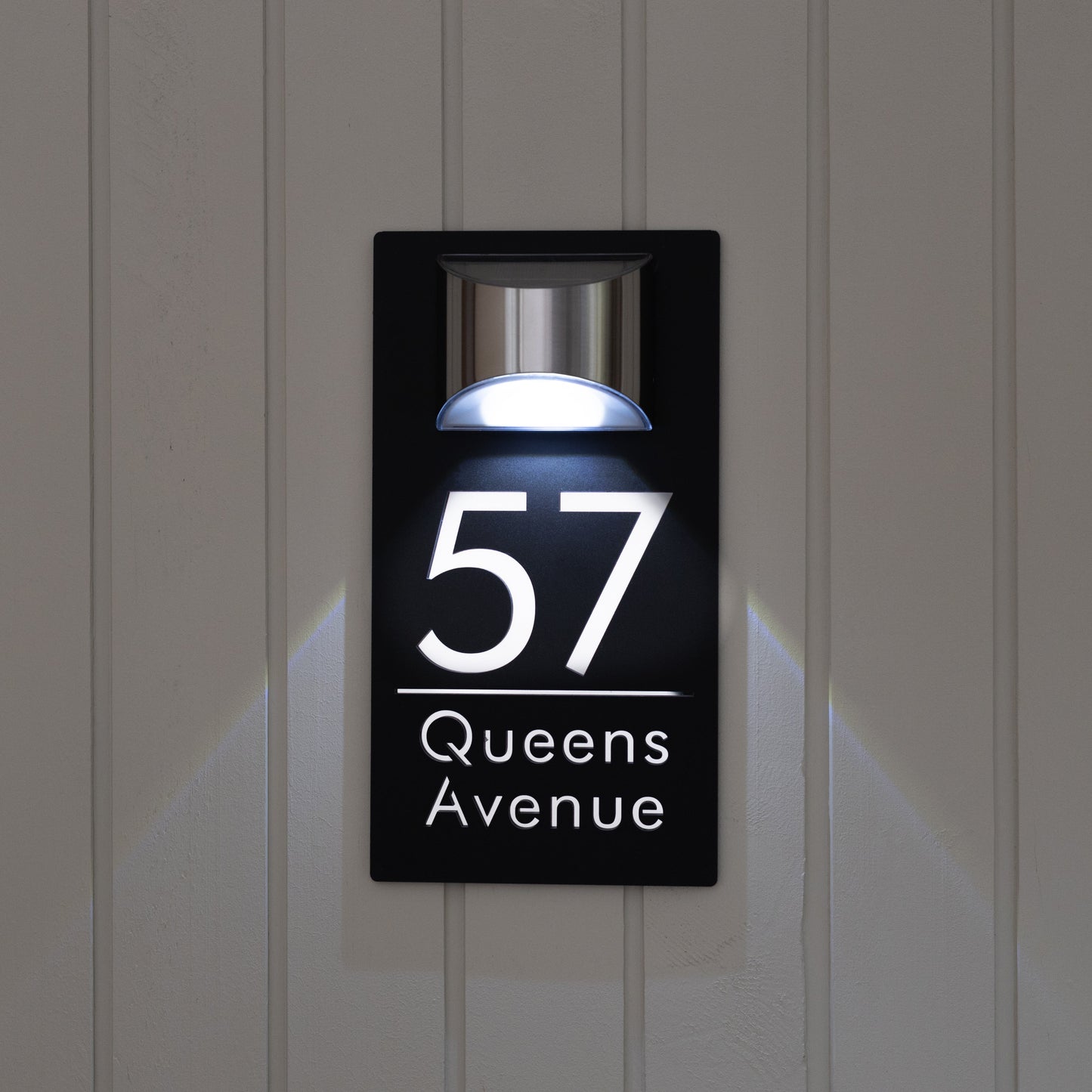 Plaque de porte moderne solaire personnalisée