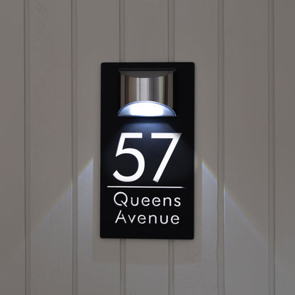 Plaque de porte moderne solaire personnalisée