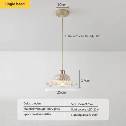 Eco Flower Glass Pendant Light