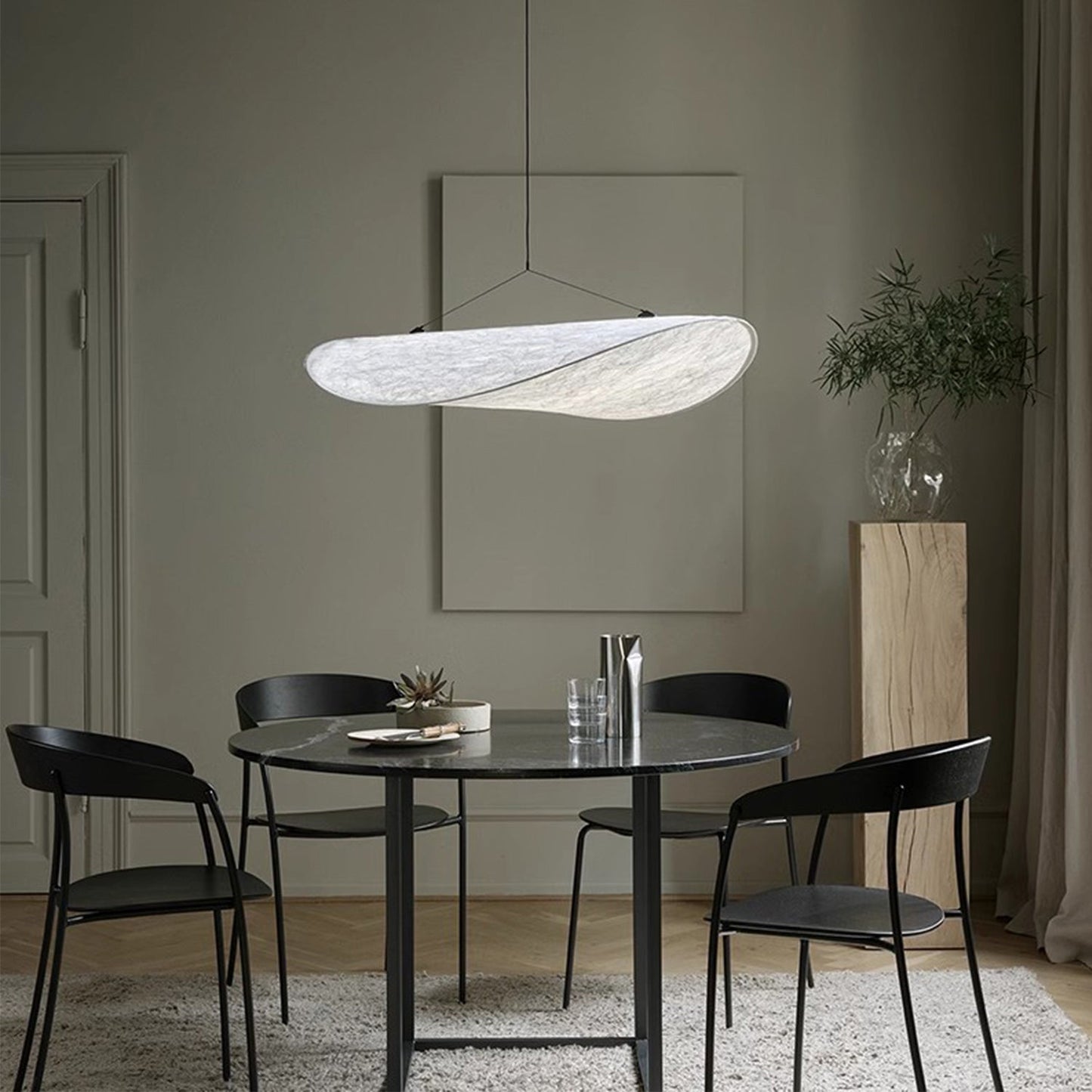 Elegante Seiden-Deckenleuchte