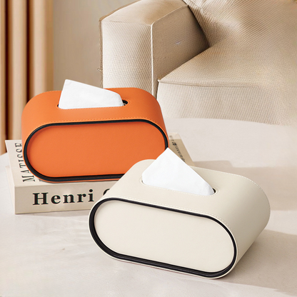 Elegant Leather Tissue Box Cover