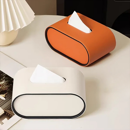 Elegant Leather Tissue Box Cover