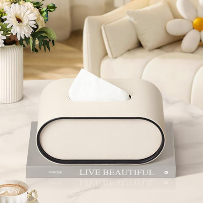 Elegant Leather Tissue Box Cover