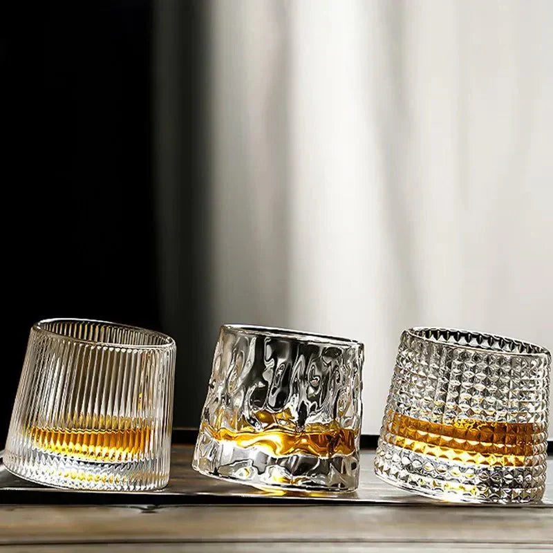 Elegant Textured Whiskey Glass