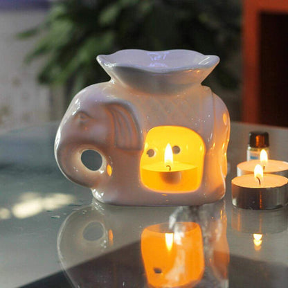 Elephant Ceramic Oil Burner Meditation