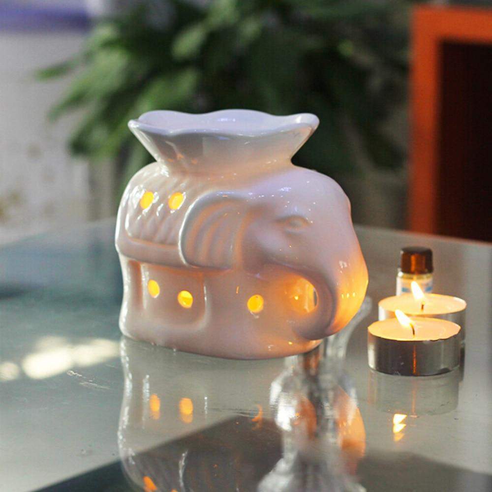 Elephant Ceramic Oil Burner Meditation