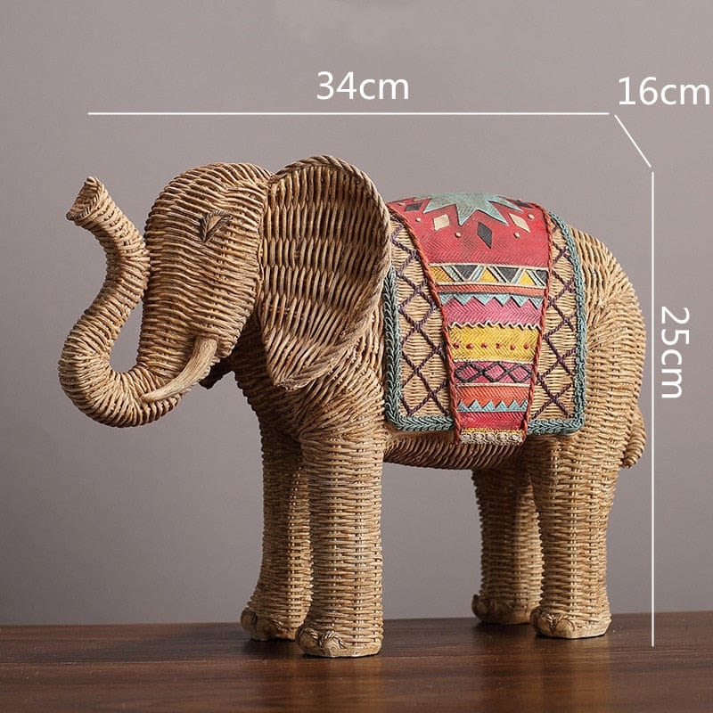 Elephant Rattan Statue