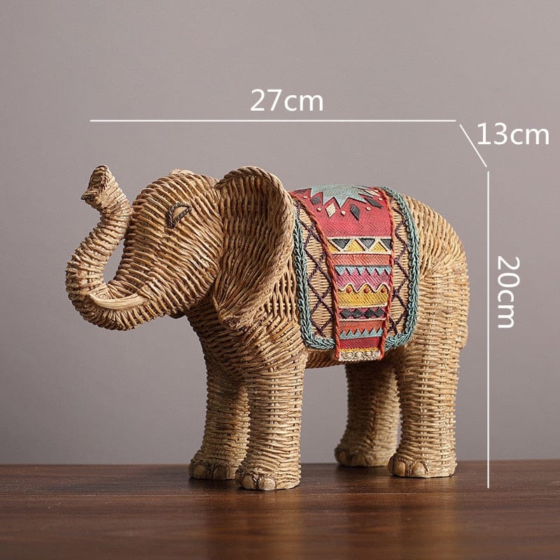 Elephant Rattan Statue