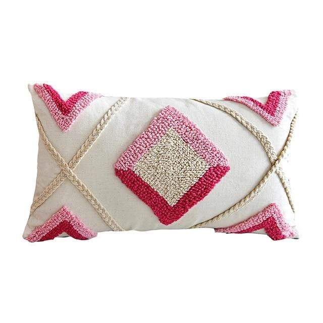 Embroidered Pink Cushion Covers