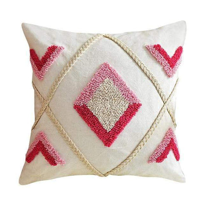 Embroidered Pink Cushion Covers