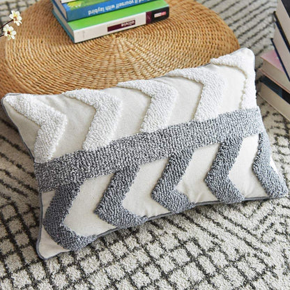 Embroidered Zig Zag Cushion Cover