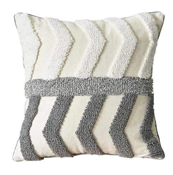 Embroidered Zig Zag Cushion Cover