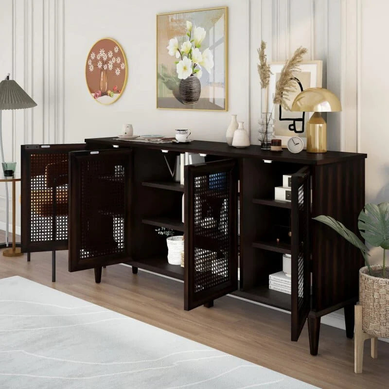 Emmerich Sideboard With Artificial Rattan Door