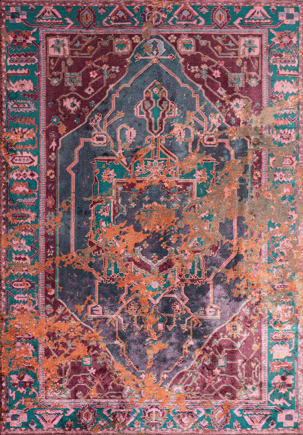 Emperor Dark Damson - Rust Rug