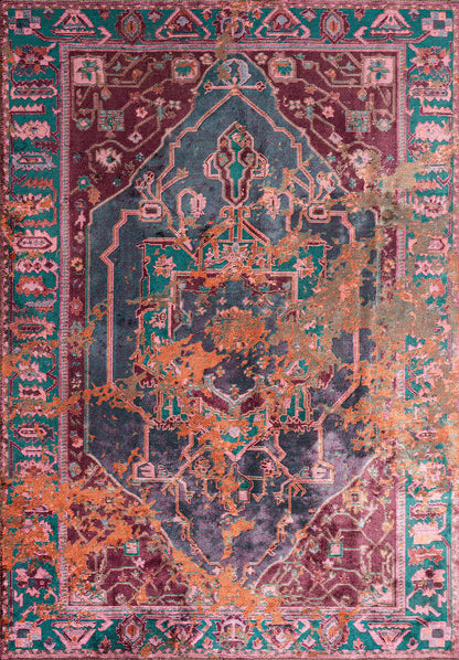 Emperor Dark Damson - Rust Rug