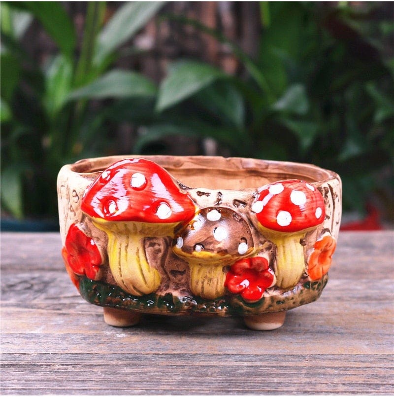 Enchanted Mushroom Flower Pot