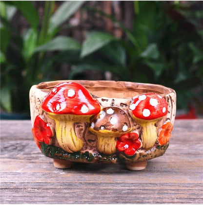 Enchanted Mushroom Flower Pot