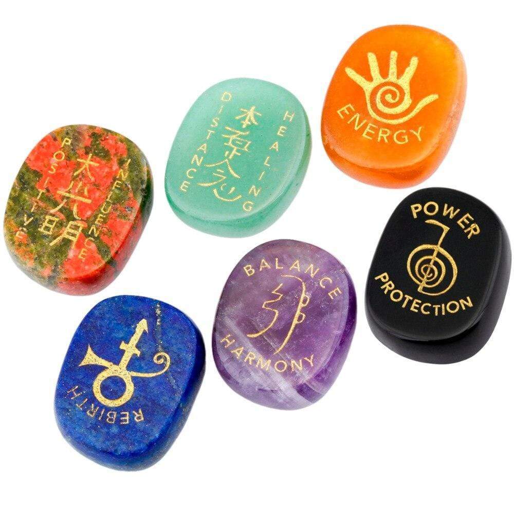 Engraved Pocket Palm Stones