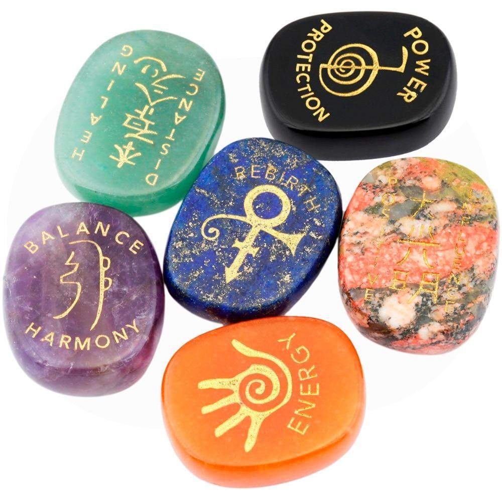 Engraved Pocket Palm Stones