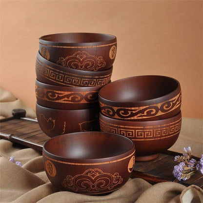 Ethnic Wooden Bowl Dining Bowls