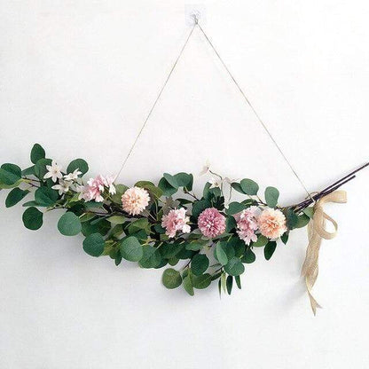 Eucalyptus Leaf & Flower Wreath