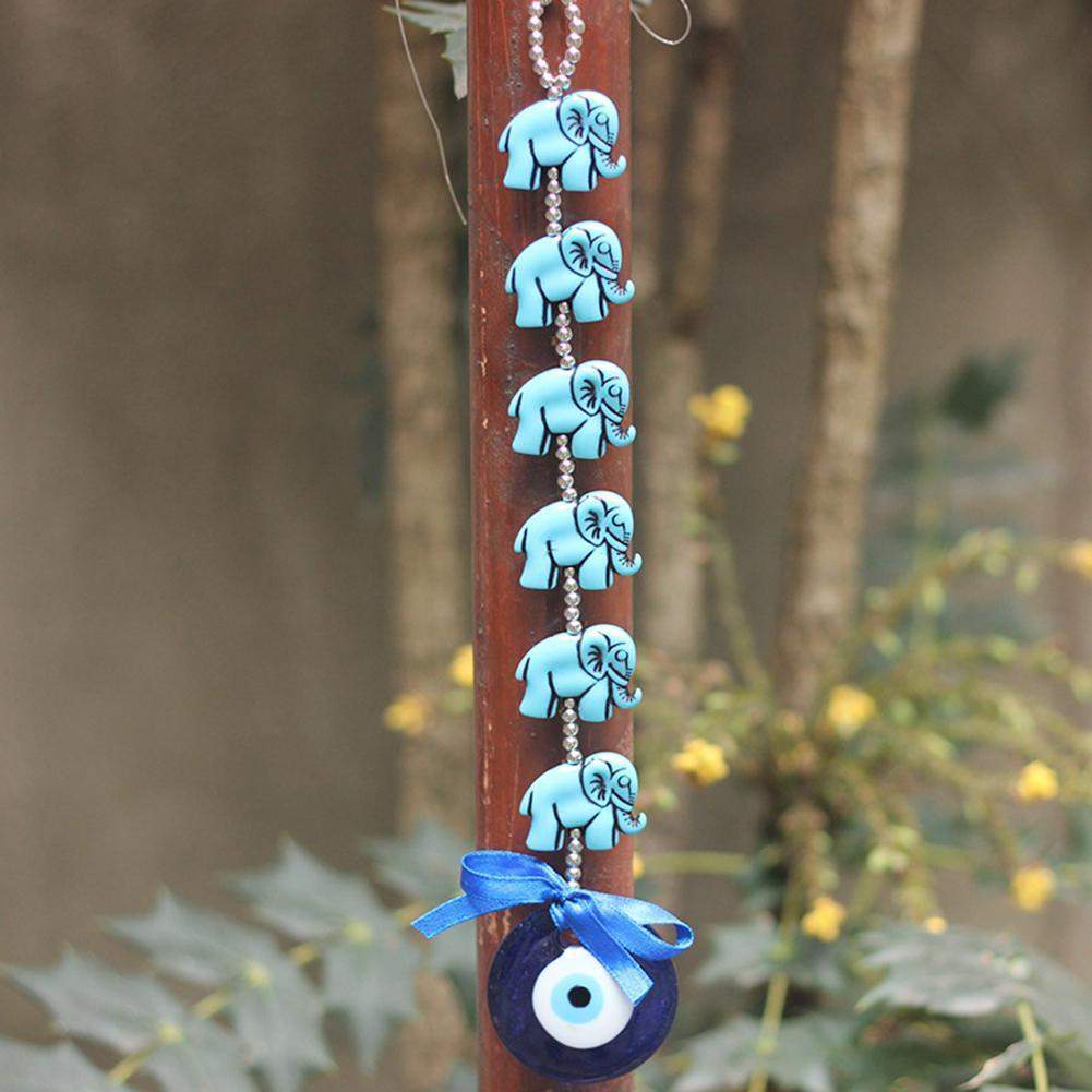 Evil Eye Amulet With Elephants