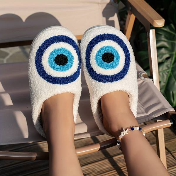 Gaze Evil Eye Plush Slippers