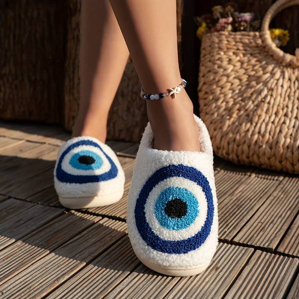 Gaze Evil Eye Plush Slippers