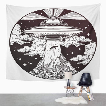 Extraterrestrial Spaceship Tapestry