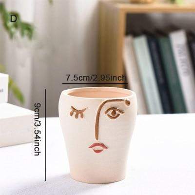 Face Art Flower Pot