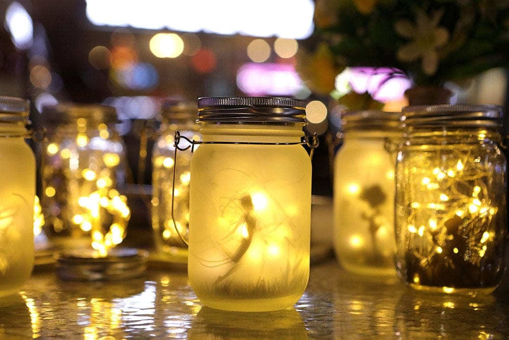 Fairy Mason Jar Solar Lamp fairy jar Fairy Mason Jar Solar Lamp