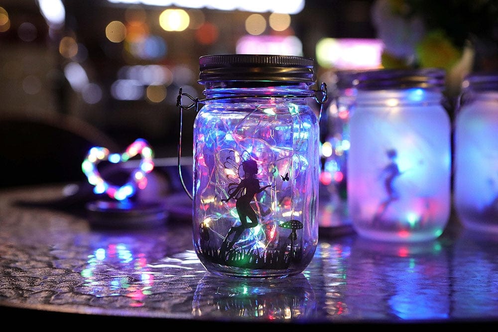 Fairy Mason Jar Solar Lamp fairy jar Fairy Mason Jar Solar Lamp