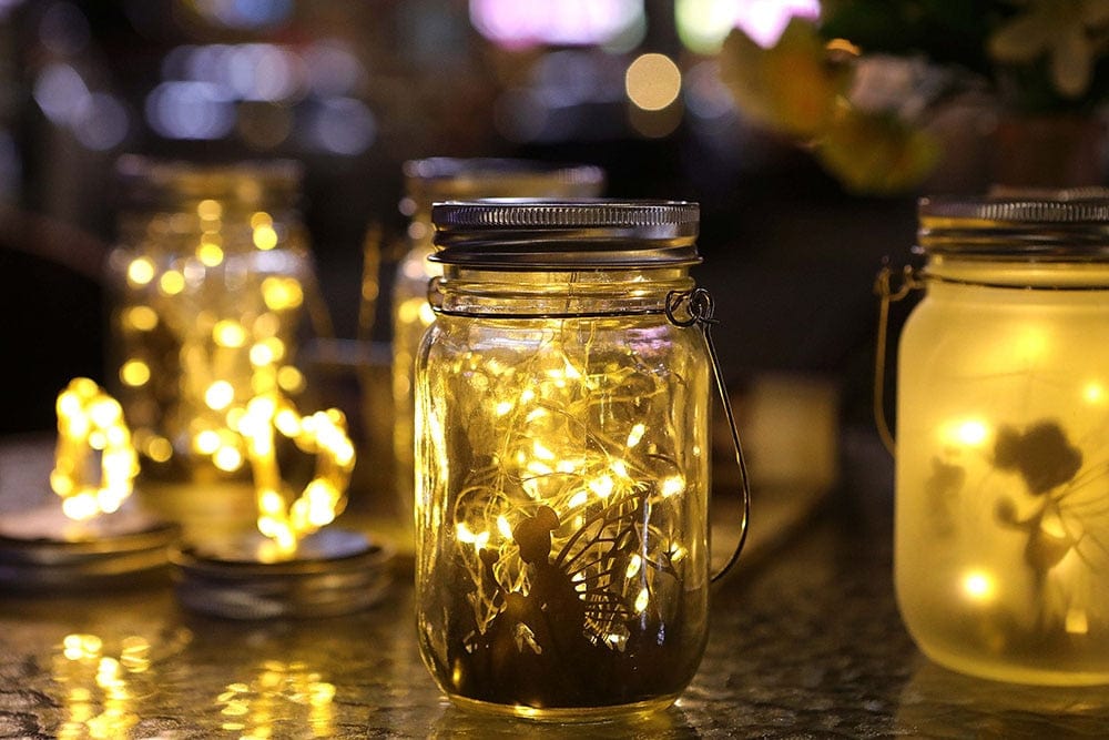 Fairy Mason Jar Solar Lamp fairy jar Fairy Mason Jar Solar Lamp