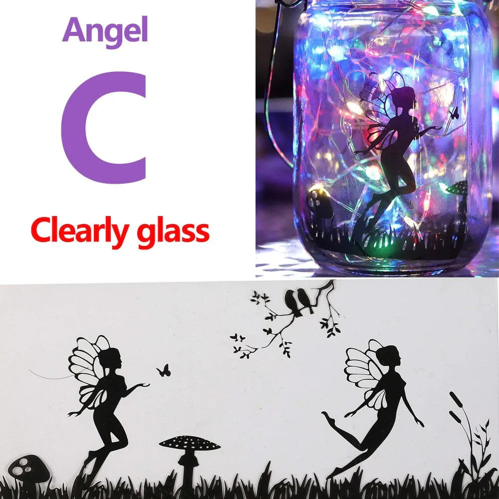 Fairy Mason Jar Solar Lamp fairy jar Fairy Mason Jar Solar Lamp