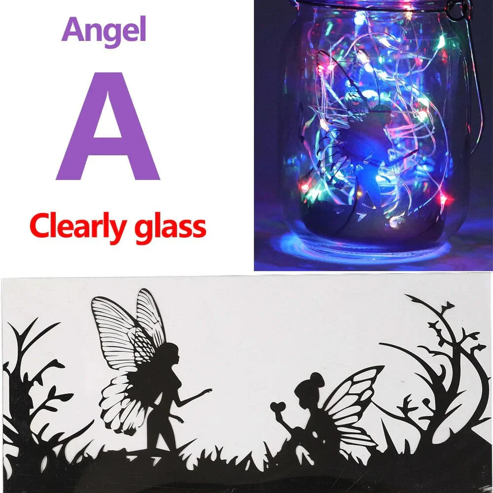 Fairy Mason Jar Solar Lamp fairy jar Fairy Mason Jar Solar Lamp