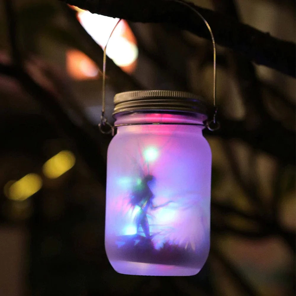 Fairy Mason Jar Solar Lamp fairy jar Fairy Mason Jar Solar Lamp