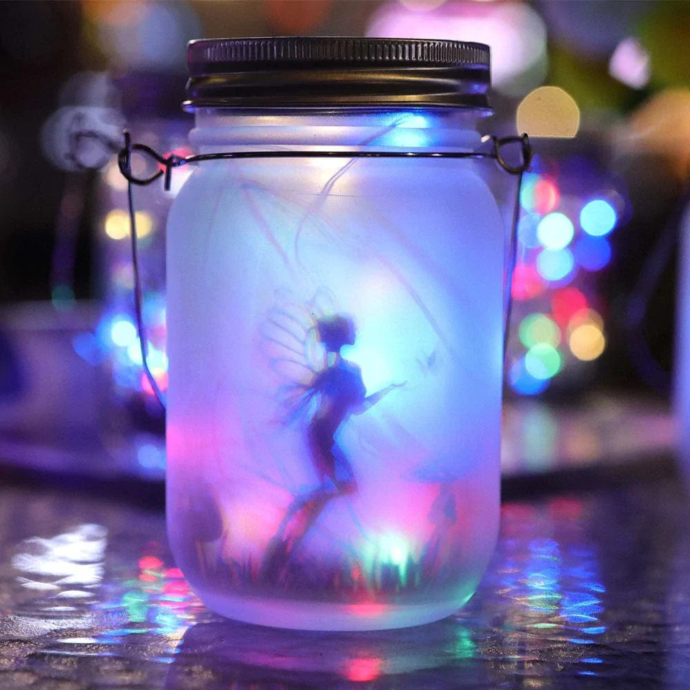 Fairy Mason Jar Solar Lamp fairy jar Fairy Mason Jar Solar Lamp