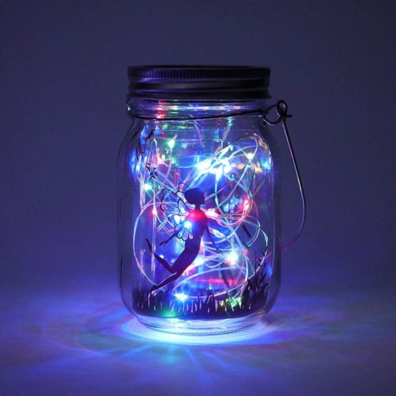 Fairy Mason Jar Solar Lamp fairy jar Fairy Mason Jar Solar Lamp