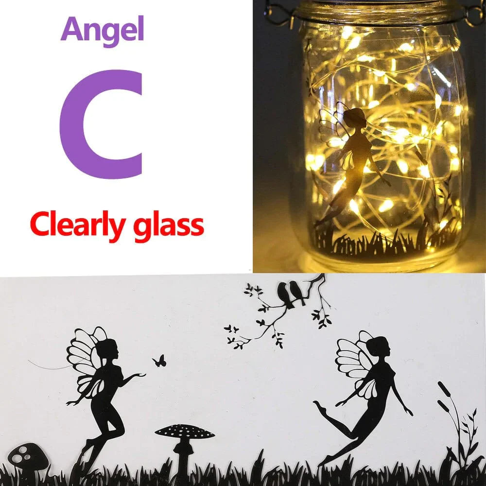 Fairy Mason Jar Solar Lamp fairy jar Fairy Mason Jar Solar Lamp