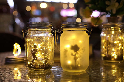 Fairy Mason Jar Solar Lamp fairy jar Fairy Mason Jar Solar Lamp