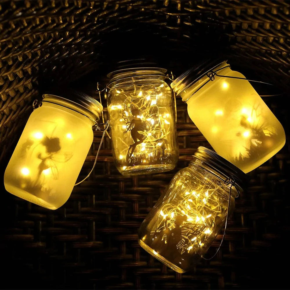 Fairy Mason Jar Solar Lamp fairy jar Fairy Mason Jar Solar Lamp