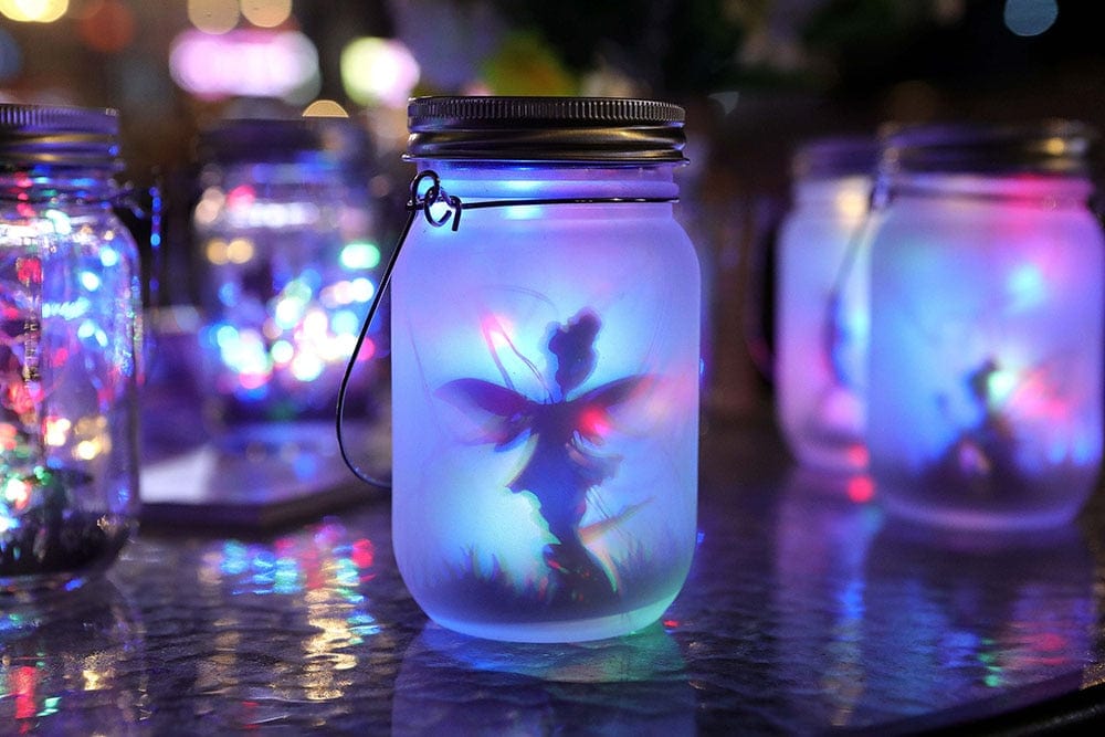 Fairy Mason Jar Solar Lamp fairy jar Fairy Mason Jar Solar Lamp