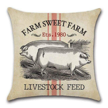 Farm Animals Throw Pillow Covers