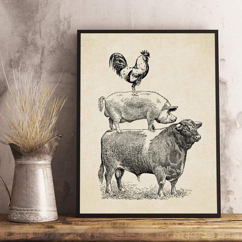 Farmhouse Retro Wall Art Canvas