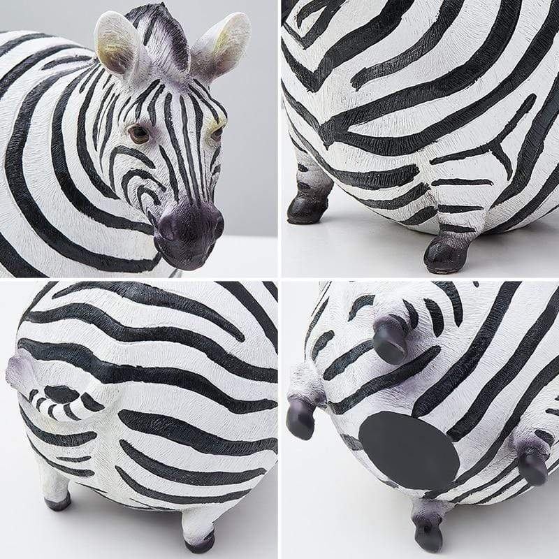 Fat Zebra Statue catching design Figurine Figurines spark zebra