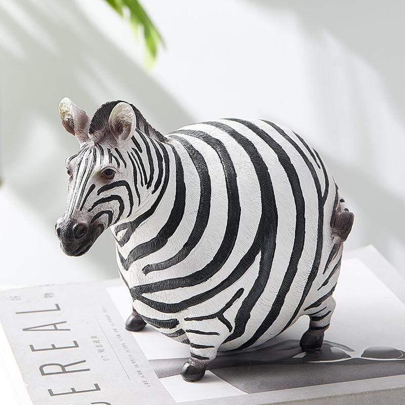 Fat Zebra Statue catching design Figurine Figurines spark zebra