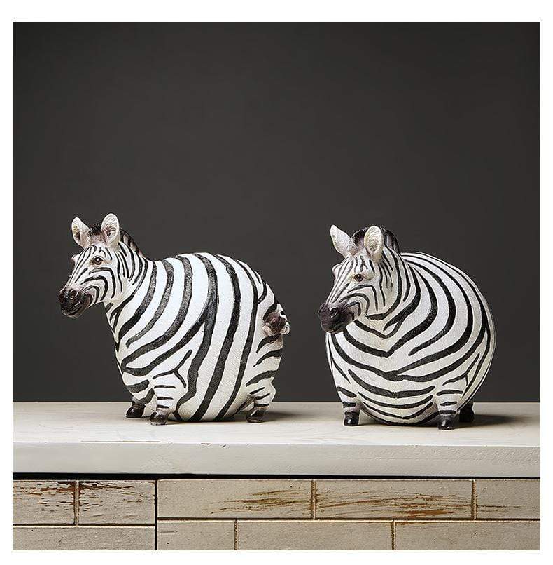 Fat Zebra Statue catching design Figurine Figurines spark zebra