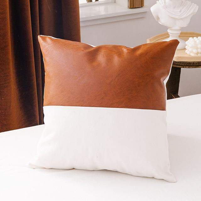 Faux Leather Cushion Cover