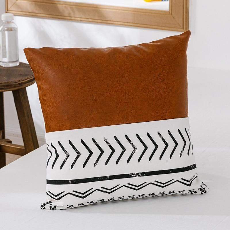 Faux Leather Cushion Cover