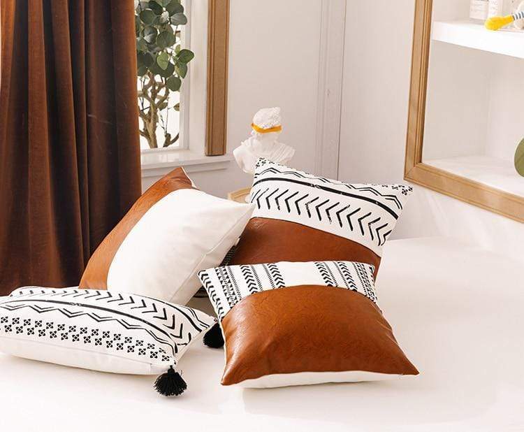 Faux Leather Cushion Cover